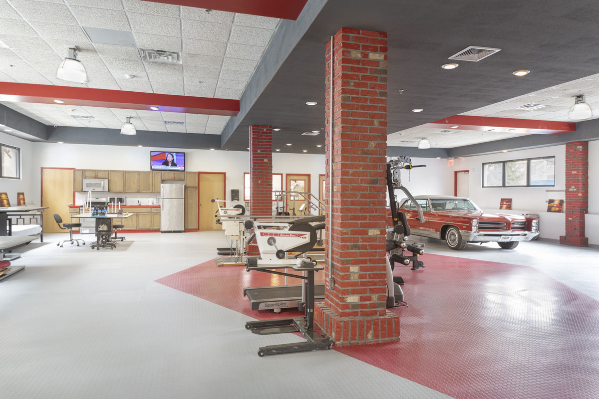 Rehabilitation gym at Sutton Park in Westchester County